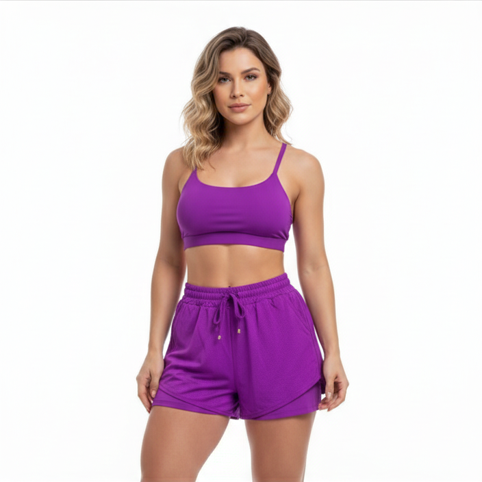 Conjunto Short Duplo Texturizado